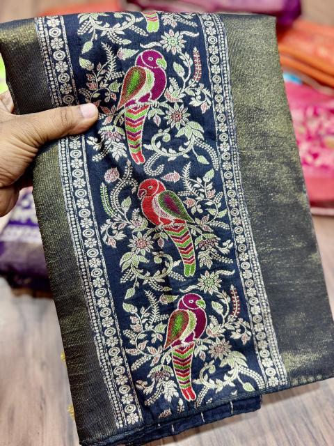 Akshara russian silk surat bombay market saree